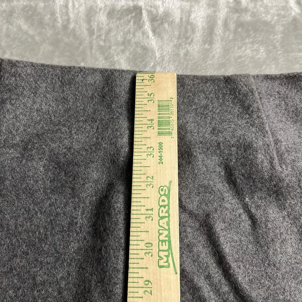 VTG Cabela's Skirt Size 16 Gray Wool Blend A Line Long Embroidered Floral Winter